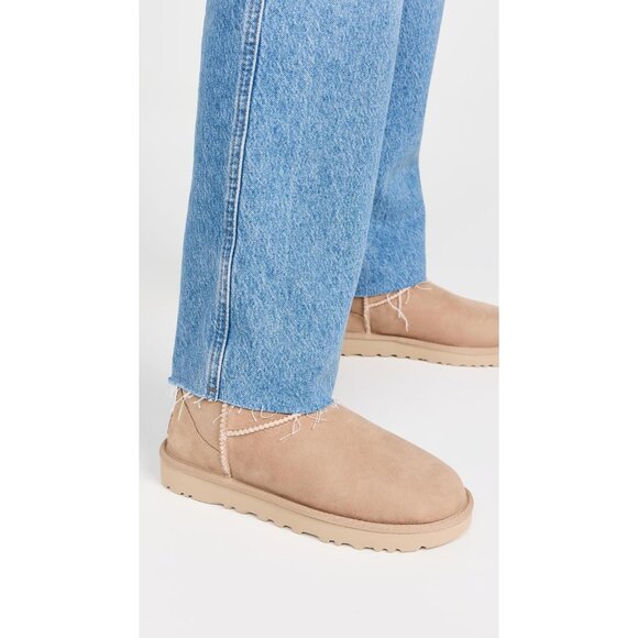 UGG Women's Sand Rounded Toe Sheepskin Lining Classic Ultra Mini Boot - Picture 3 of 5